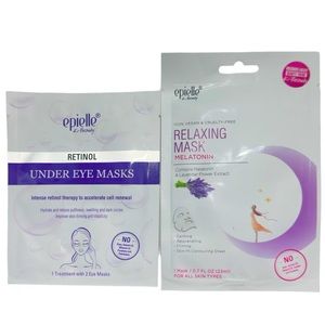 Epielle Korean Beauty 2 Pk Melatonin And Retinol Under Eye Facial Masks NWT
